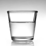 half empty glass of water